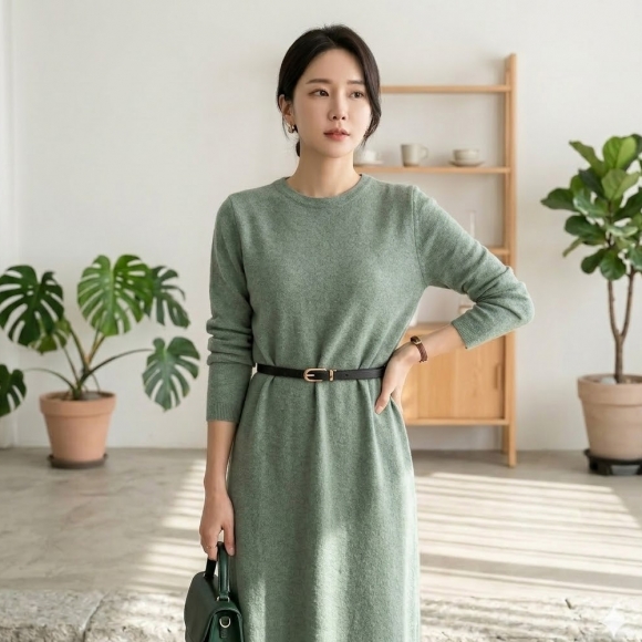 로아 클래식 얇은 여성 벨트 (블랙)