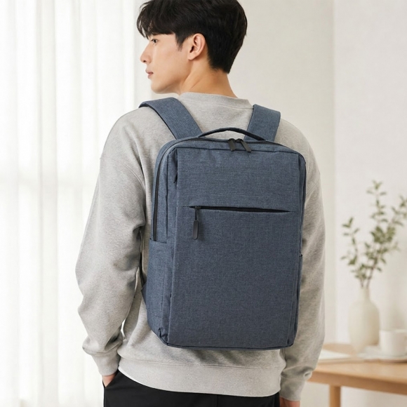 벡터 USB충전 노트북 백팩 (다크블루)