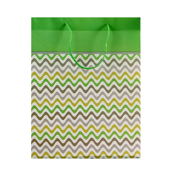 컬러 웨이브 PP 쇼핑백(26.5x34cm)