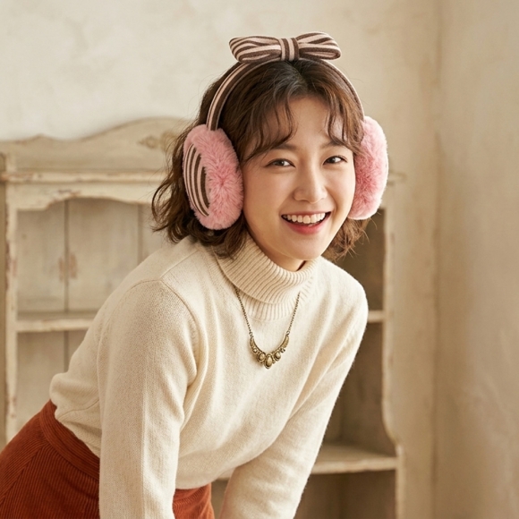 스트라이프 리본 귀마개