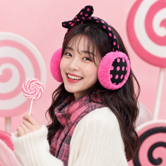땡땡이 리본 귀마개