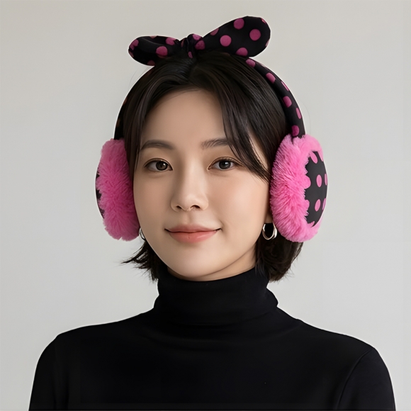 땡땡이 리본 귀마개