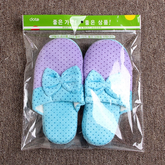 땡땡이리본 여성용 방한 슬리퍼