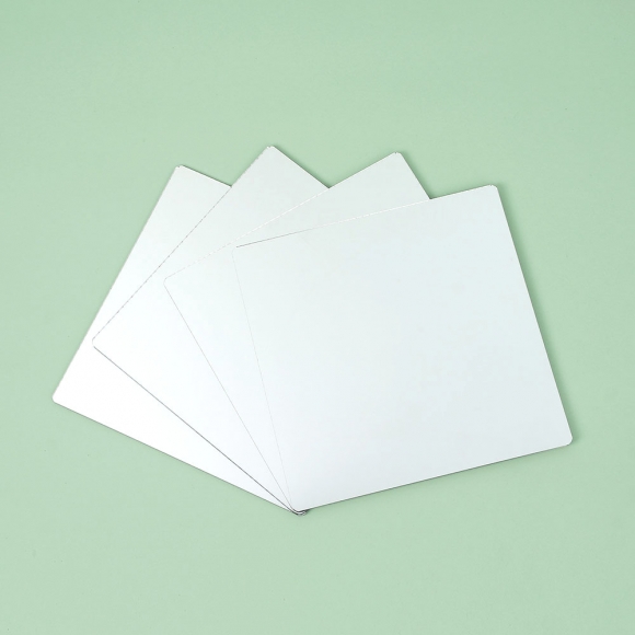 벽에 붙이는 안전 아크릴 거울 4p세트(20x20cm) (정사각)