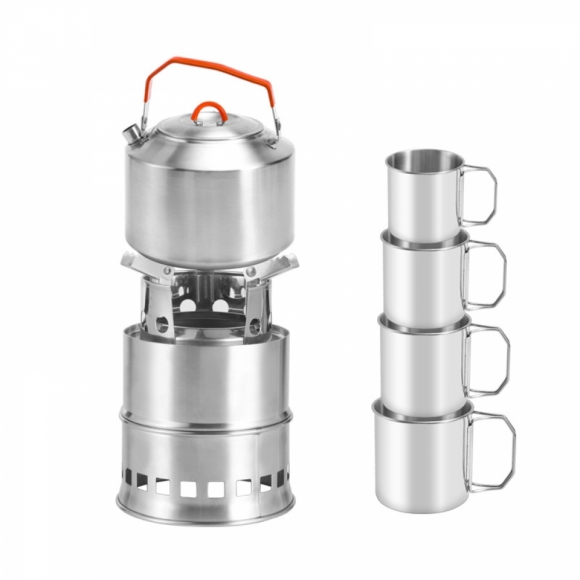 캠핑마운틴 주전자 스토브 세트(1.5L) (4종 컵 포함)