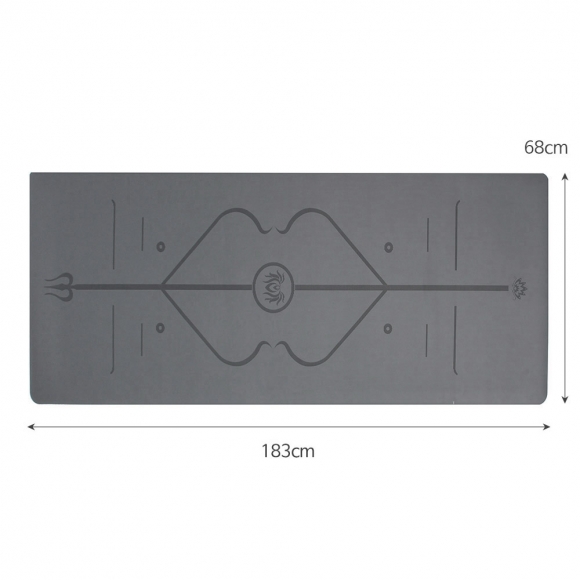 5mm PU+천연고무 요가매트(183cmx68cm) (그레이)