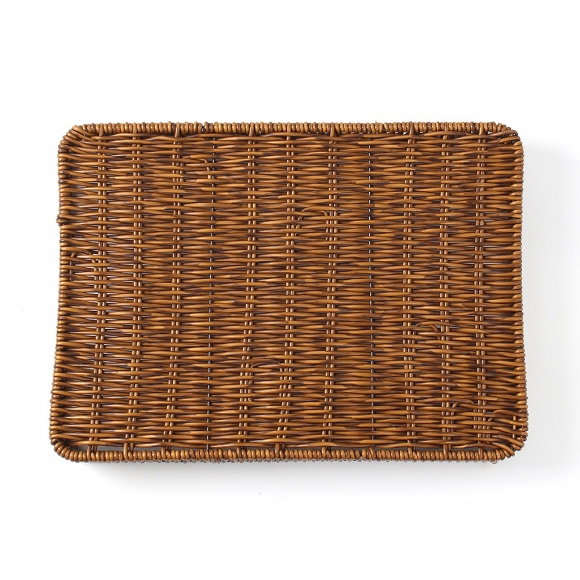 센스 사각 라탄짜임 트레이(35x25cm) (월넛)