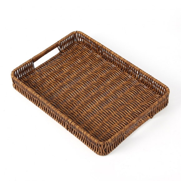 센스 사각 라탄짜임 트레이(35x25cm) (월넛)