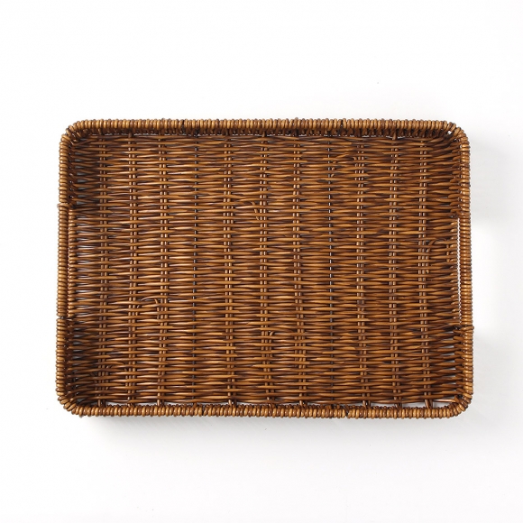센스 사각 라탄짜임 트레이(35x25cm) (월넛)