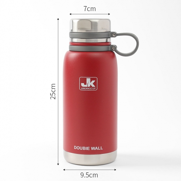 워터탱크 이중스텐 보온병(1L) (레드)