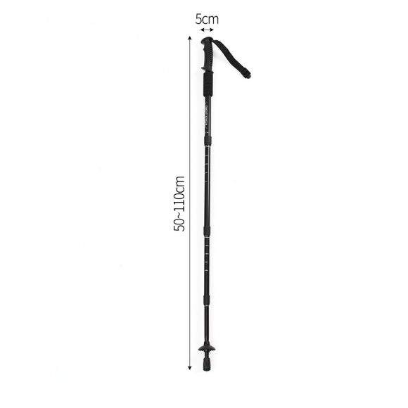 원마운트 4단 길이조절 등산스틱(110cm) (블랙)