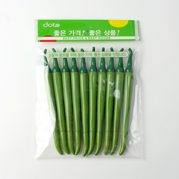초록 고추 중성볼펜 10p세트(0.5mm)