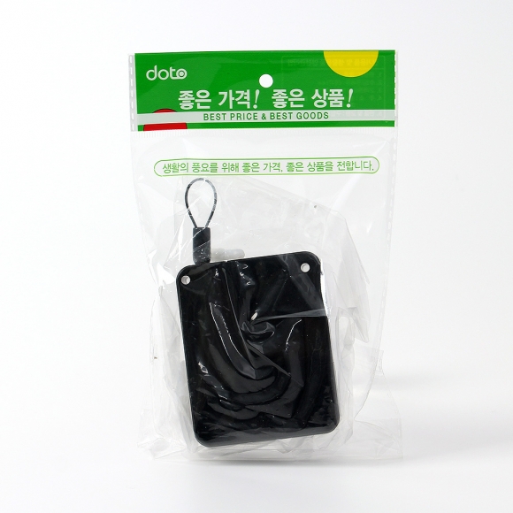 [영달철물] 1.5m 무타공 와이어 도어클로저(블랙)