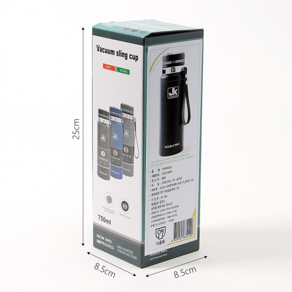 뉴워터 이중스텐 보온병(750ml) (블랙)