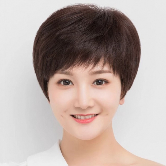 [언니네 가발] 완벽 탑커버 인모 정수리가발(브라운)