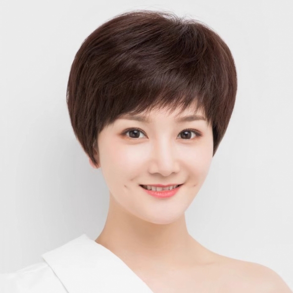 [언니네 가발] 완벽 탑커버 인모 정수리가발(브라운)