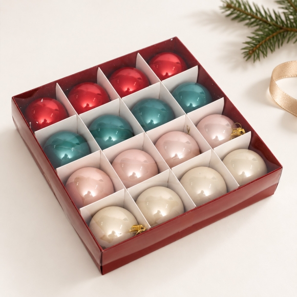 스노우멜로 트리 오너먼트 16p세트 (6cm)