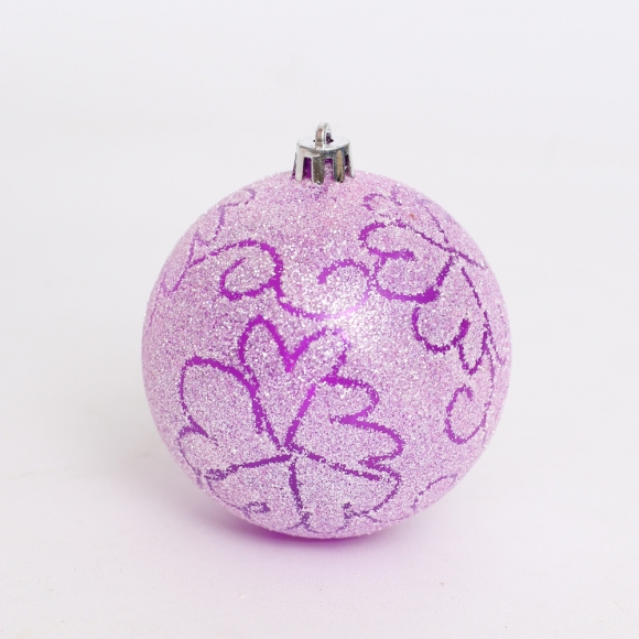 판타지 글리터 장식볼 (8cm) (퍼플)