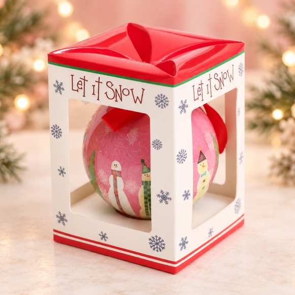 스노우 왈츠 장식볼 (7.5cm) (랜덤발송)