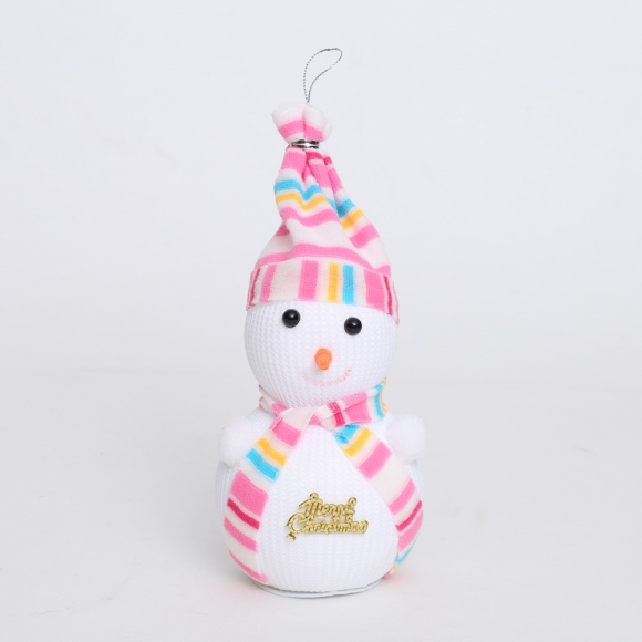 레인보우 눈사람 인형 (20cm) (핑크)