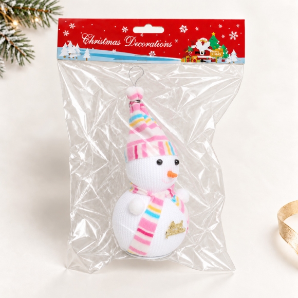 레인보우 눈사람 인형 (20cm) (핑크)