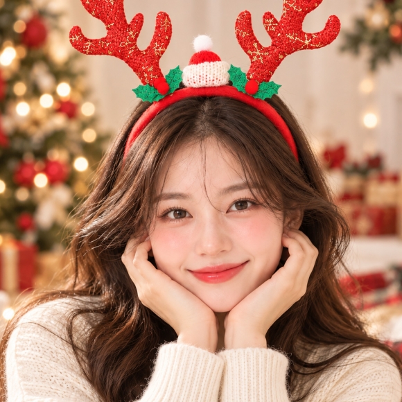 레드노엘 루돌프 머리띠