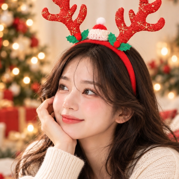 레드노엘 루돌프 머리띠