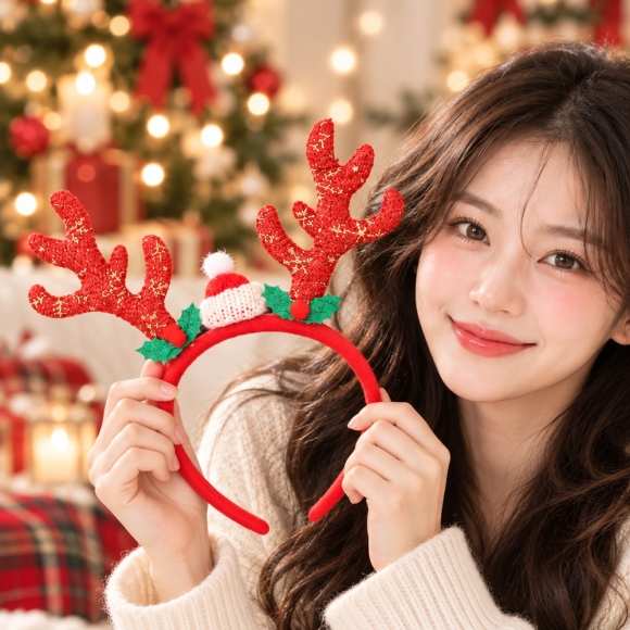 레드노엘 루돌프 머리띠