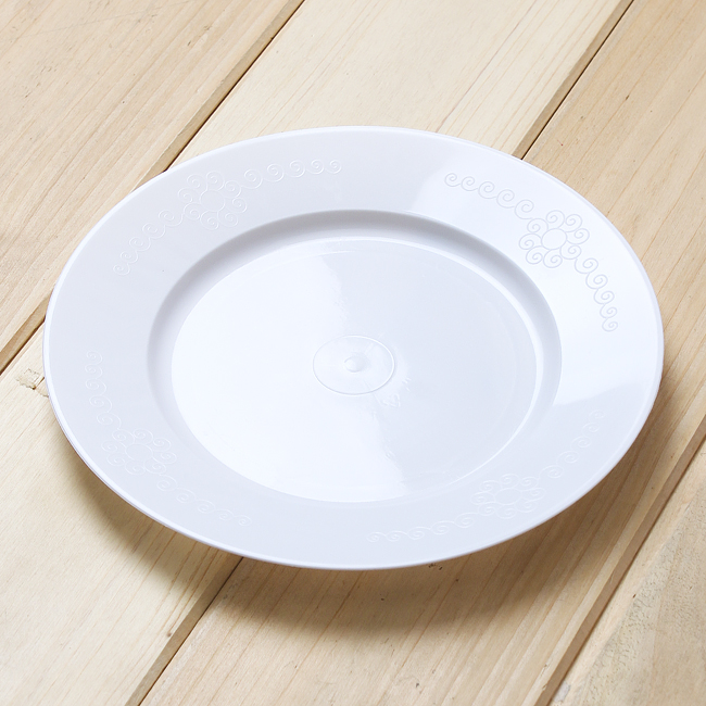 국산 pp 접시 플라스틱 반찬 그릇 20cm 10p 위생 간식 접시 홈파티 다과 그릇 업소용 1회용품