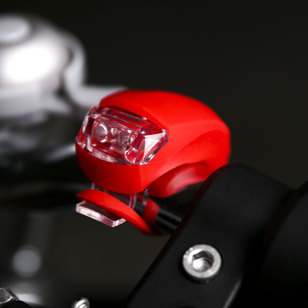 Oce 실리콘 소형 LED 안전등 자전거 점멸등 2P 자전거조명 은색등 테일안전라이트