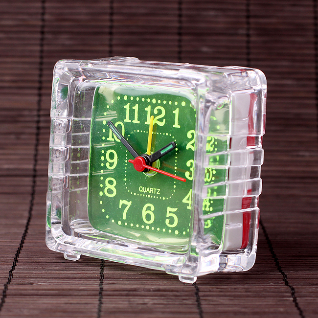 Oce 투명 미니 알람 라이트 책상 시계 탁상탁자인테리어 장식소품 탁상용