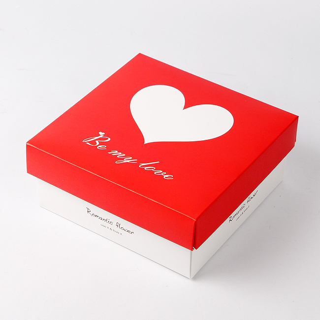 Oce 종이 하트 상자 선물 박스 사각 뚜껑 케이스 예쁜 종이 포장 케이스 페이퍼 패키징