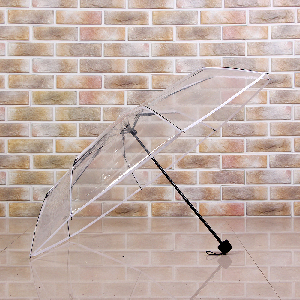 Oce 3단 투명 비닐 안전 우산 가벼운 투명우산 아동 유아 어린이집