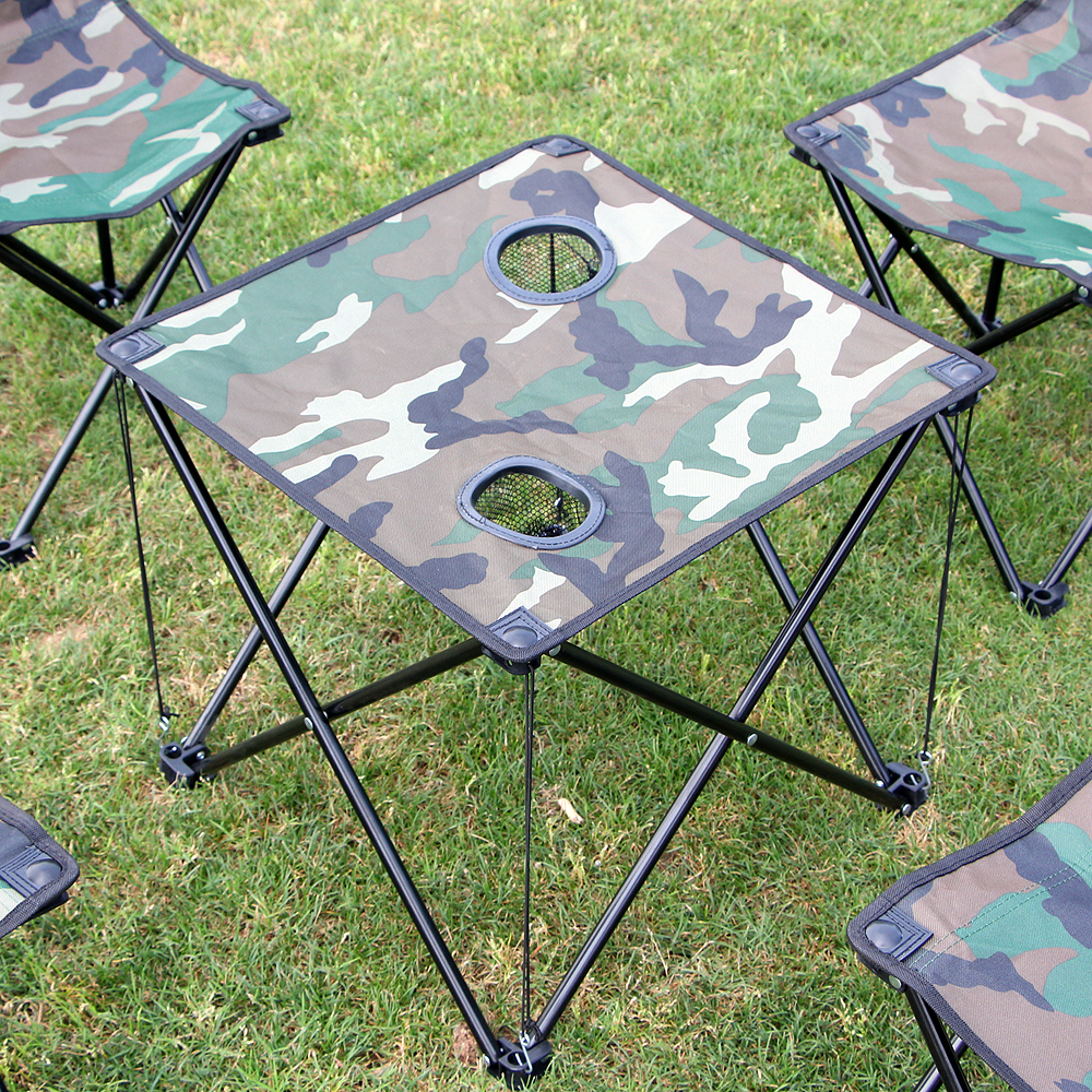 접이식 천 의자 4인 야외 가벼운 테이블 세트 간이 식탁 커피 체어 릴렉스 낚시 체어