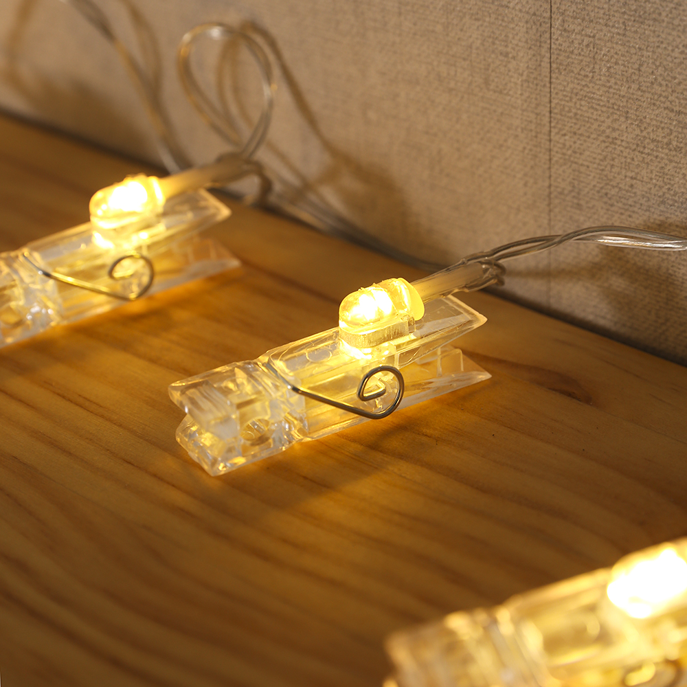 Oce 포토 클립 가랜드 사진 줄 전구 LED 집게 웜 1.5m 스트링파티라이트 액자무드등 행잉사진전시