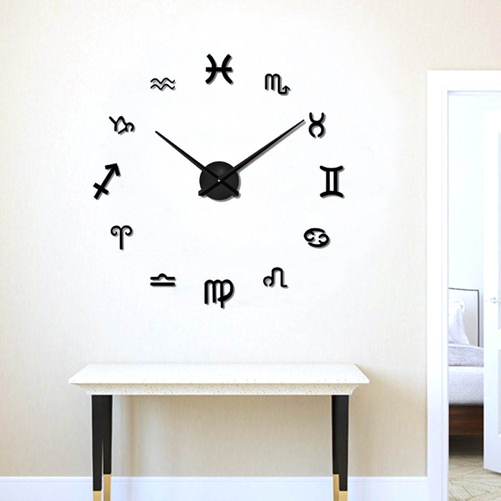 Oce 월데코 벽 디자인 시계 별자리 (블랙) 벽에 붙이는 시계 빈티지 벽시계 홈카페 만들기