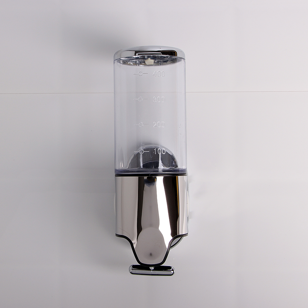 Oce 주방 욕실 벽걸이 디스펜서 펌프 용기 450ml 투명 소분통 세제 디스펜서 압출기 토출기