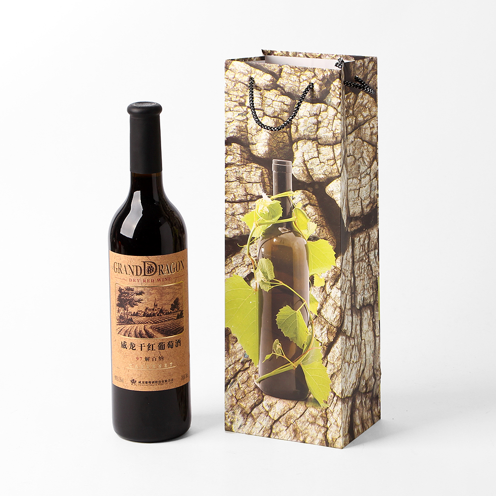 Oce 트리 와인 포장 긴 쇼핑백 10p 답례품 선물 가방 기프트 패킹 케이스 쇼퍼 백