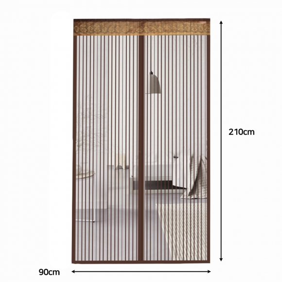 아트도어 스트라이프 문 모기장(90x210cm) (브라운)