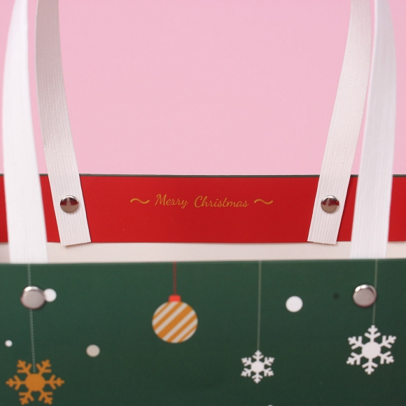 메리 크리스마스 쇼핑백(22x20cm) (그린)