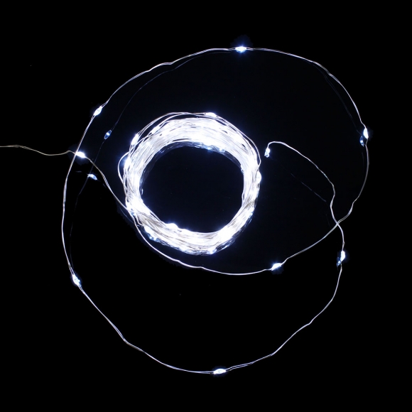 [은하수] USB 100구 LED 드럼 와이어 전구(10M) (백색)
