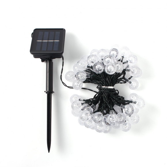 태양광 LED 50구 스노우볼 가랜드 전구(5m) (컬러믹스)