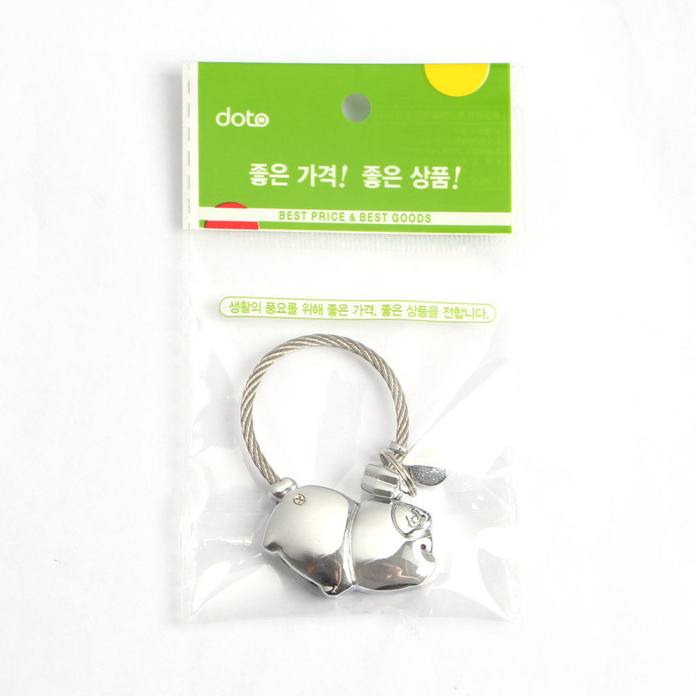 러블리 돼지 열쇠고리(실버)