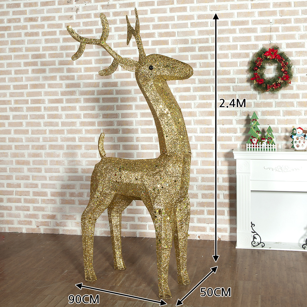 240cm 크리스마스 사슴 장식(골드)